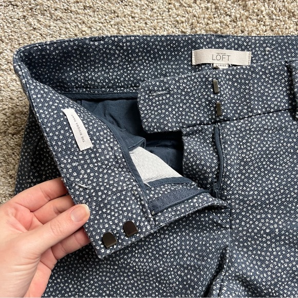 Blue Speckled LOFT Dress Pants Ankle Fit Size 0 Petite - Picture 6 of 7